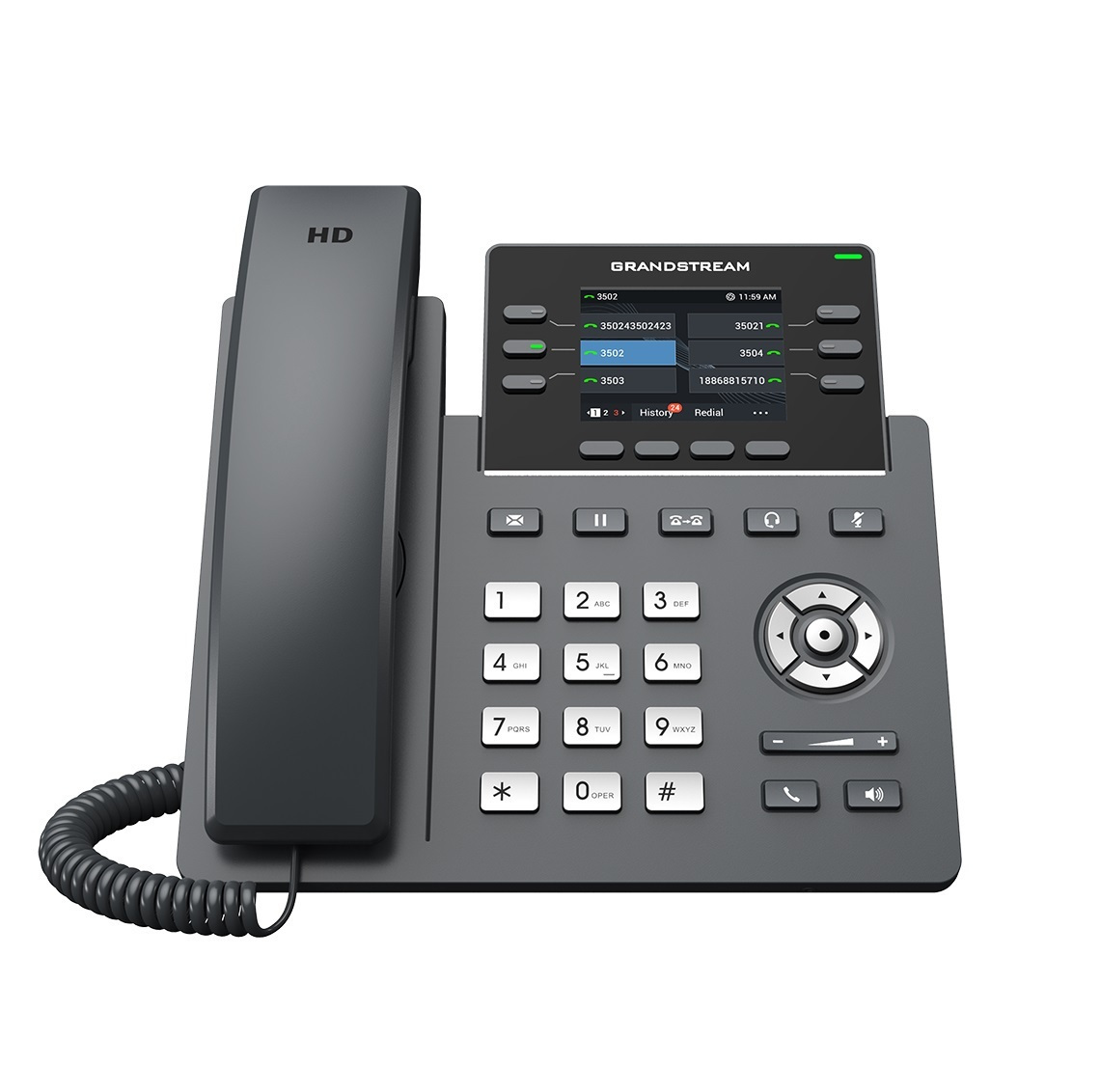 Grandstream Grp2613w Ενσύρματο Τηλέφωνο IP Μαύρο