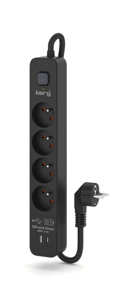 Πολύπριζο Ασφαλείας 4 Θέσεων με USB-A, 4 USB-C, Διακόπτη και Καλώδιο 1.5m