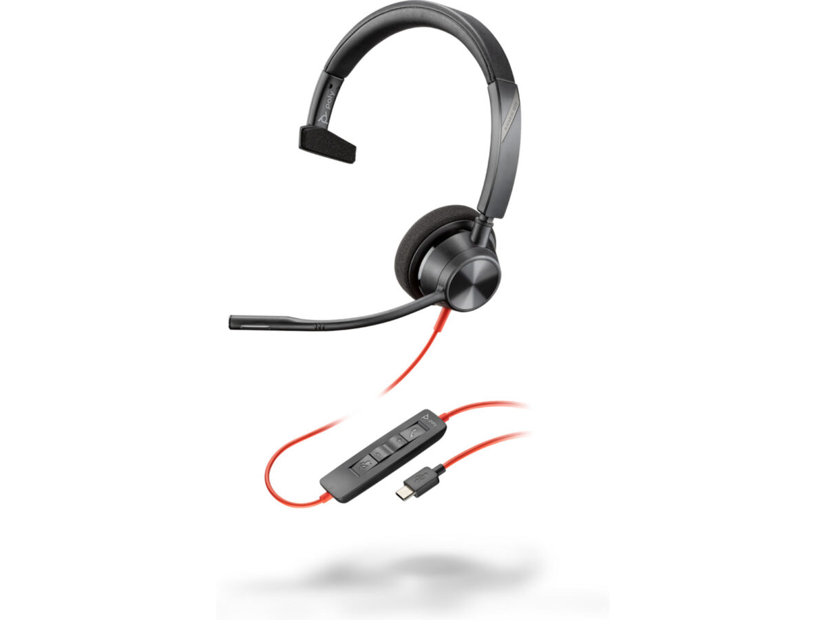 Poly Blackwire 3310 On Ear Multimedia Ακουστικά με μικρόφωνο και σύνδεση USB-A / USB-C - Image 3
