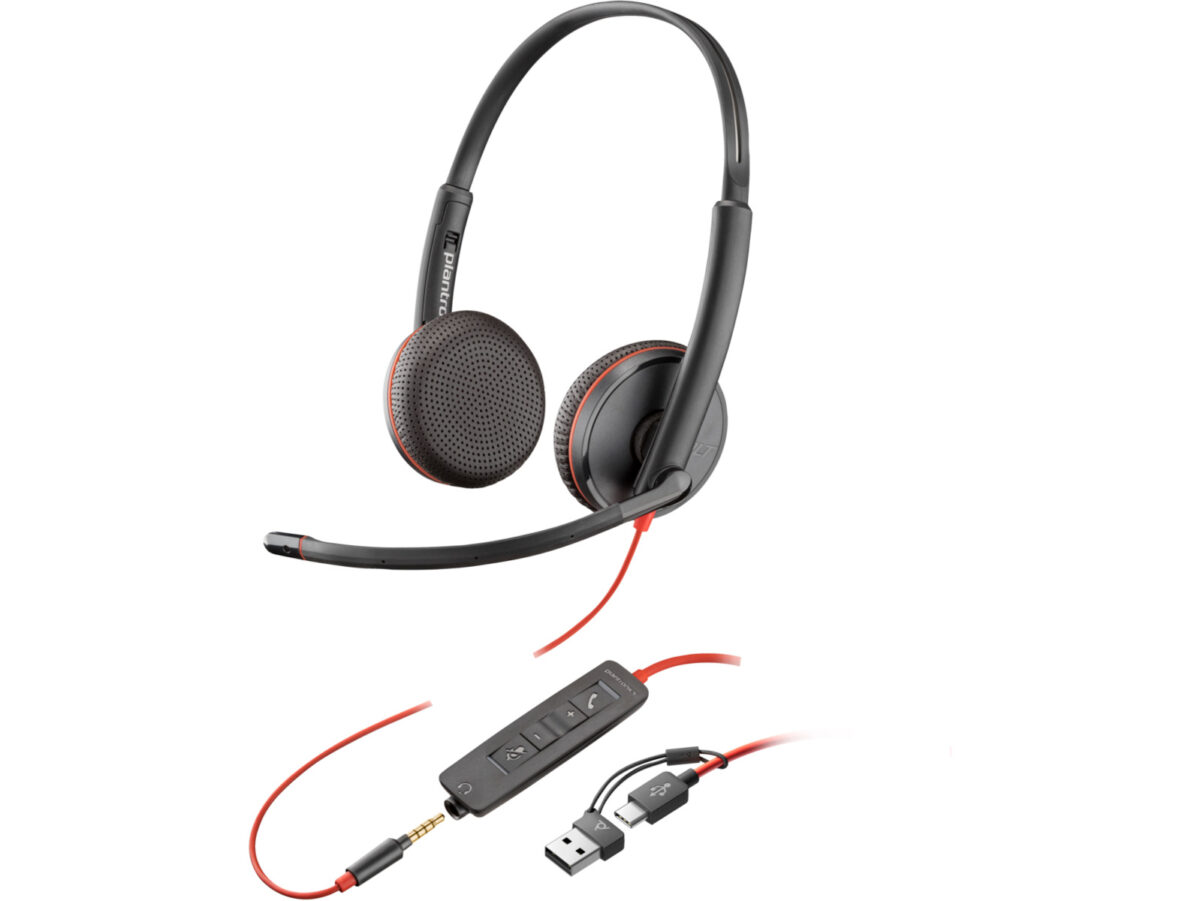 Poly Blackwire 3225 On Ear Multimedia Ακουστικά με μικρόφωνο και σύνδεση 3.5mm Jack / USB-C - Image 3