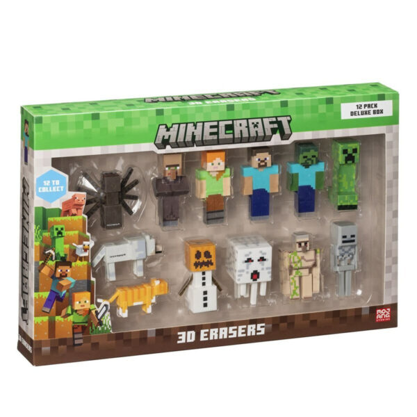 3d Eraser Set Minecraft Mc4080 12 Pieces