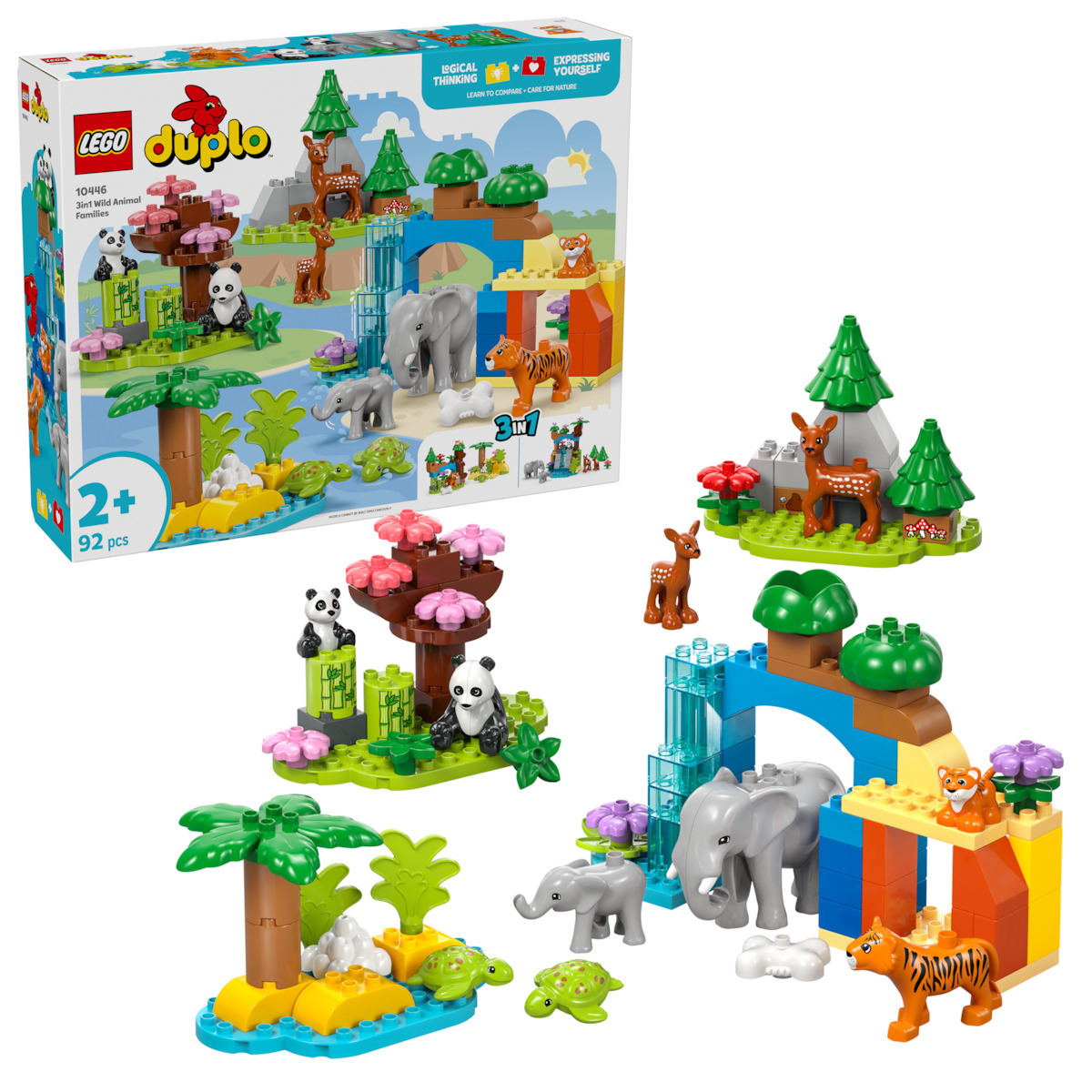 Lego Duplo Town - 3-in-1 Wild Animal Families για 2+ Ετών 92τμχ