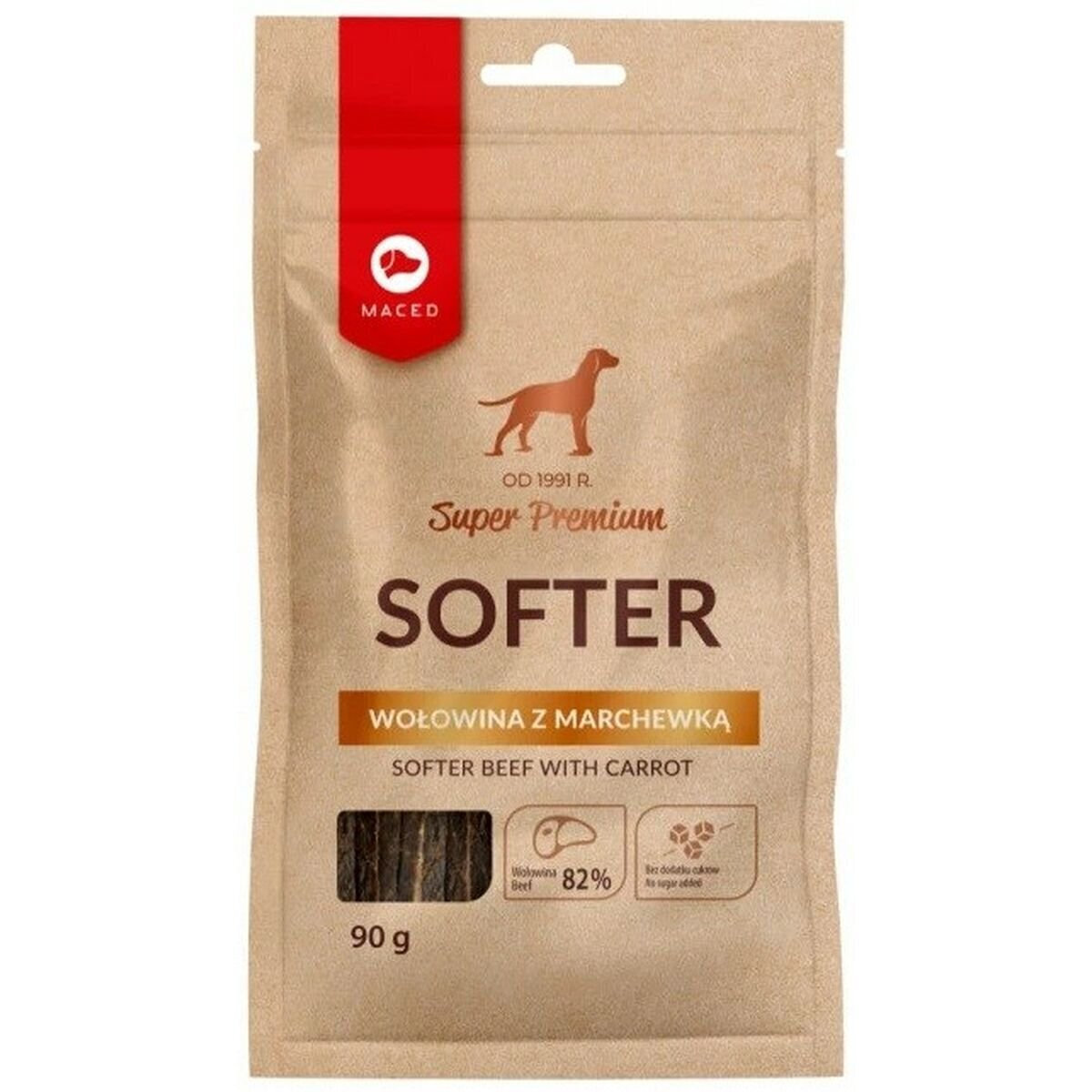 Maced Softer Λιχουδιά Σκύλου χωρίς Γλουτένη με Βοδινό και Καρότο 100gr