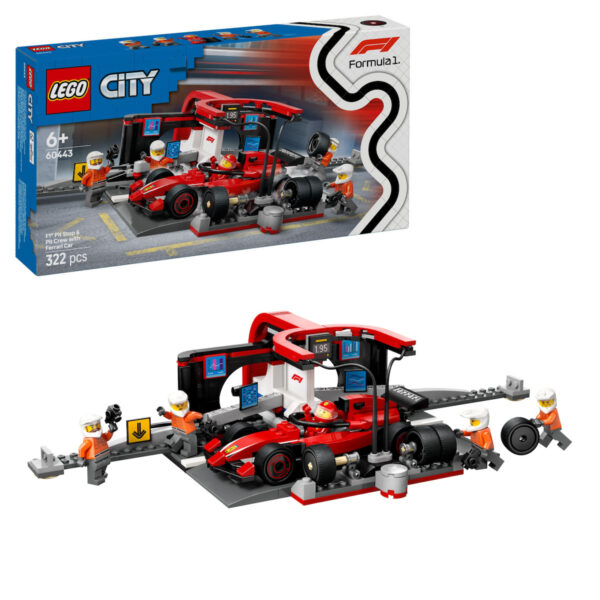 Lego City F1® Pit Stop & Pit Crew with Ferrari Car για 6+ Ετών 322τμχ