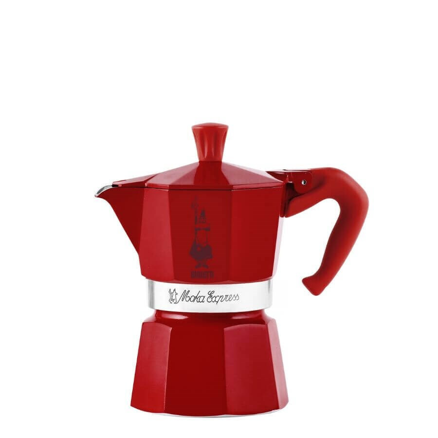 Bialetti Moka Express Μπρίκι Espresso 3cups Κόκκινο