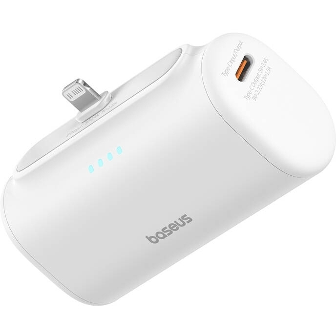 Baseus Compact Series Built-in Lightning 5000mAh 20W Λευκό