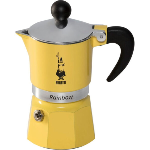 Bialetti Rainbow Μπρίκι Espresso 1cups Κίτρινο