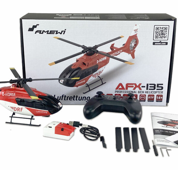 Amewi Drf Afx-135 Τηλεκατευθυνόμενο Ελικόπτερο Κόκκινο