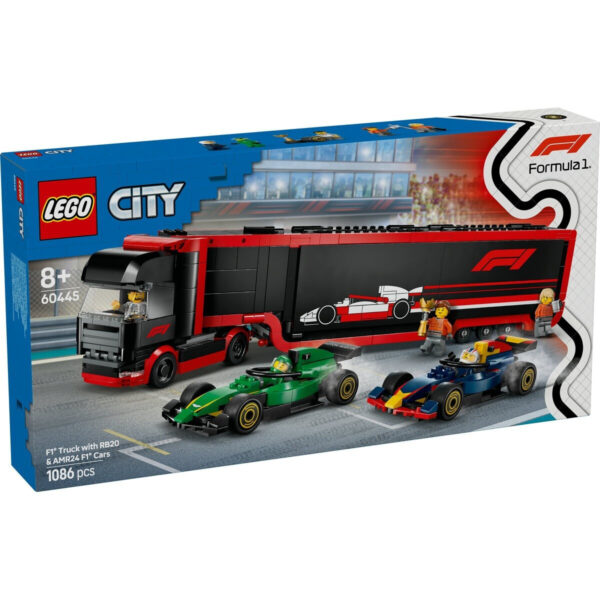 Lego City F1® Truck with RB20 & AMR24 F1® Cars για 8+ Ετών 1086τμχ
