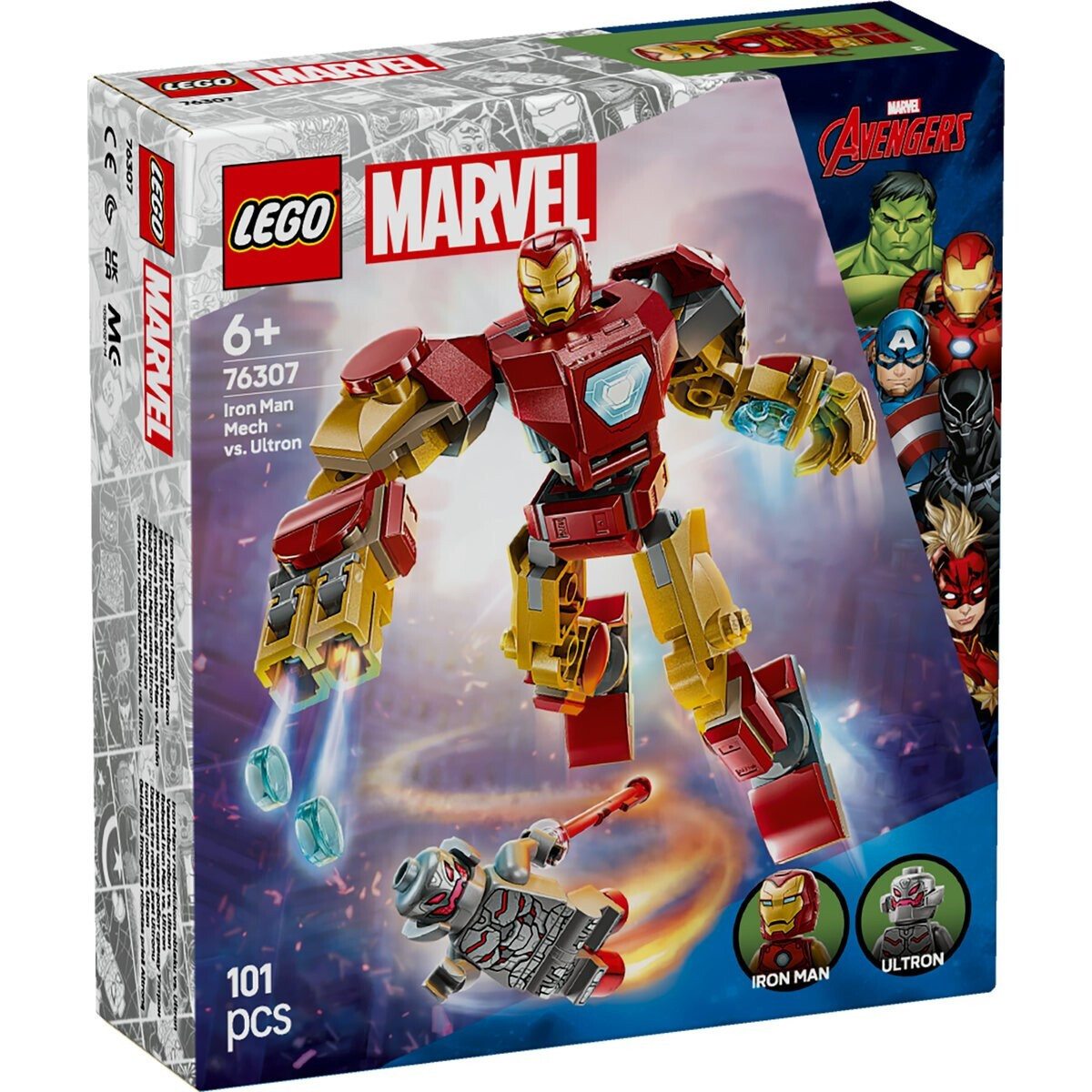 20250221162942_lego_super_heroes_iron_man_mech_vs_ultron_gia_6_eton_101tmch_76307 Lego Marvel Iron Man Mech vs. Ultron για 6+ Ετών 101τμχ - Image 1