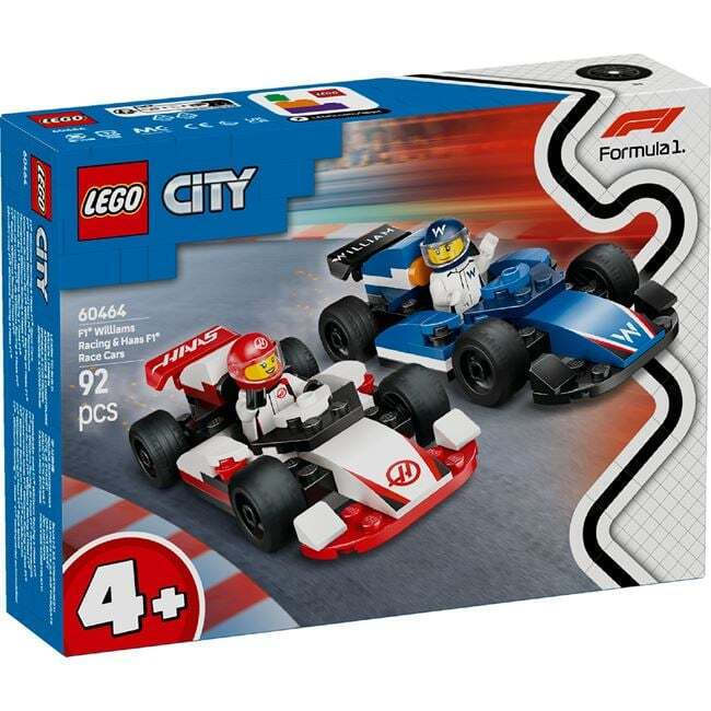 Lego City F1® Williams Racing & Haas F1® Race Cars για 4+ Ετών 92τμχ - Image 1