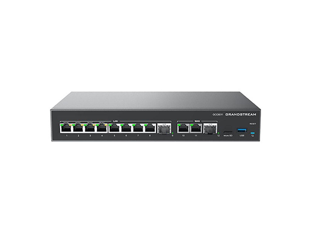 Grandstream Gcc6011 Uc+networking Convergence Device Vpn Router Ngfw Switch & & Ip Pbx 2x 2.5 Gigabit Sfp Ports 10x Gigabit Ethernet Ports - Image 1