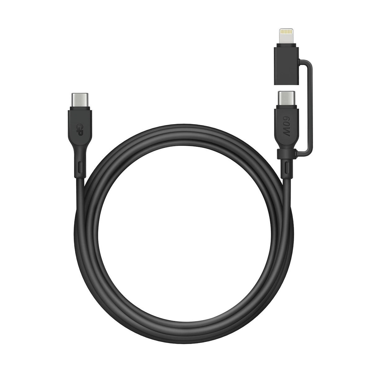 GP Batteries Regular USB to Type-C / Lightning Cable 1m (GPCBCCBVBKUSB971)