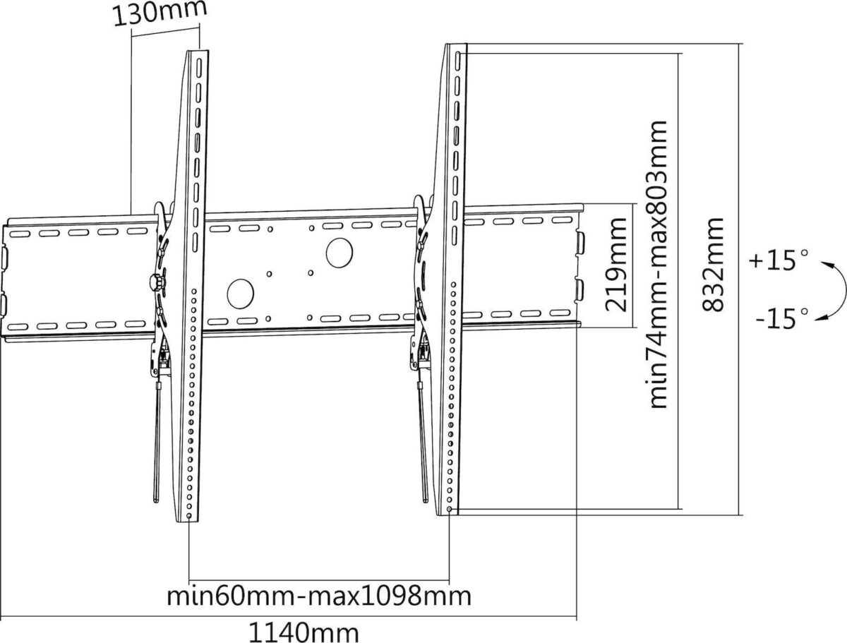 Equip 650322 Βάση Τηλεόρασης Τοίχου έως 100" και 100kg - Image 6