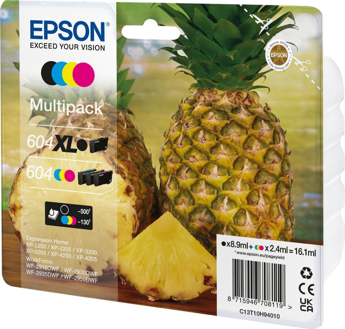 Epson 604XL Γνήσιο Πακέτο 4 Μελανιών Εκτυπωτή InkJet Πολλαπλό (Color) (C13T10H94020) - Image 3