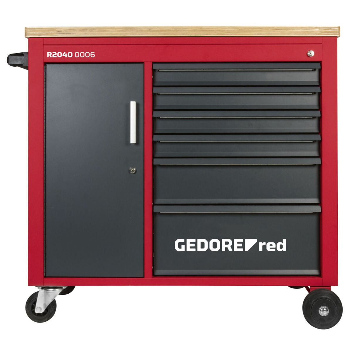 Gedore Τροχήλατος Μεταλλικός Εργαλειοφόρος με 6 Συρτάρια και Ντουλάπι R20400006