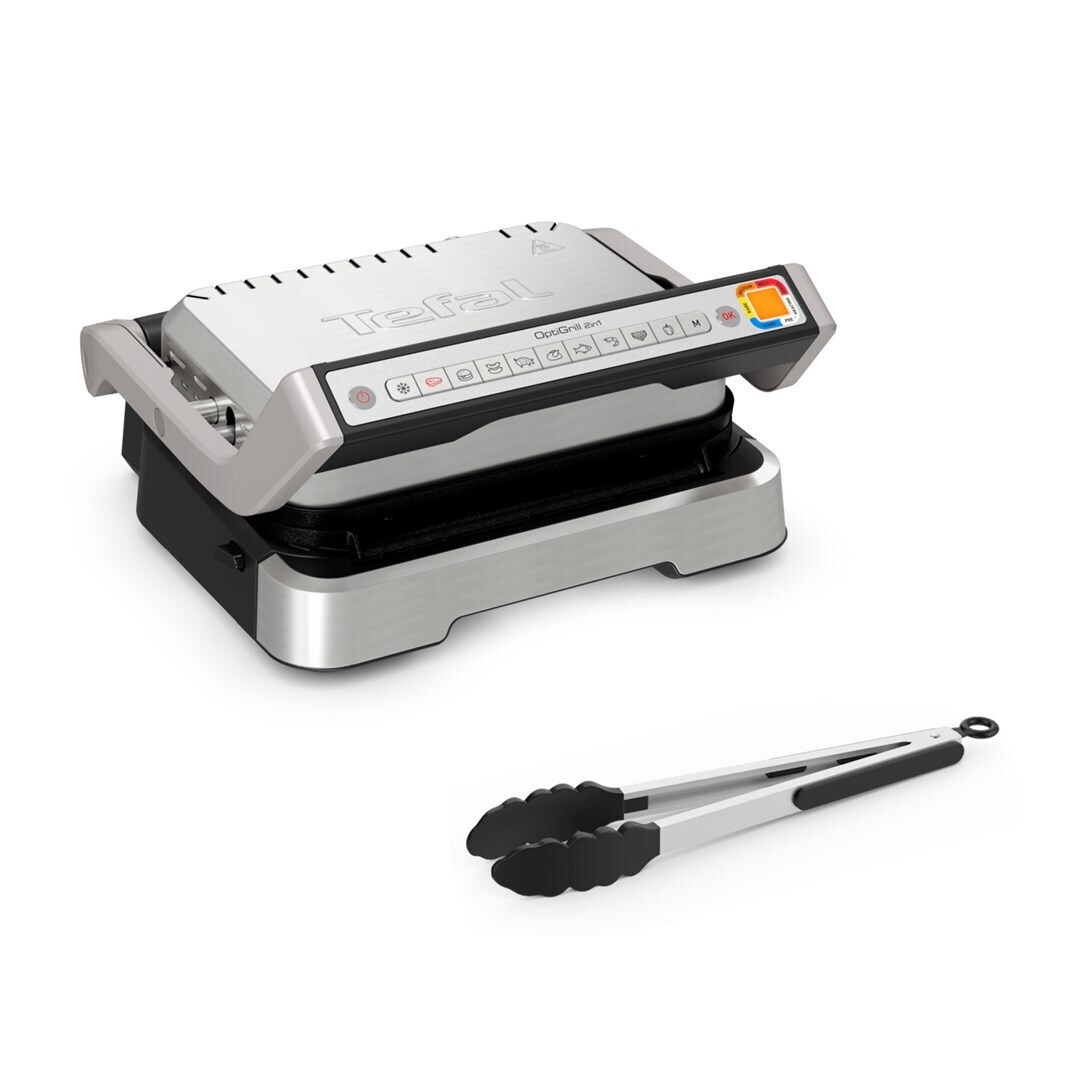 Tefal OptiGrill 2in1 2100W για 2 Τοστ Γκρι