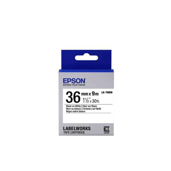 Epson LK-7WBN Ταινία Ετικετογράφου 9m x 36mm σε Λευκό Χρώμα