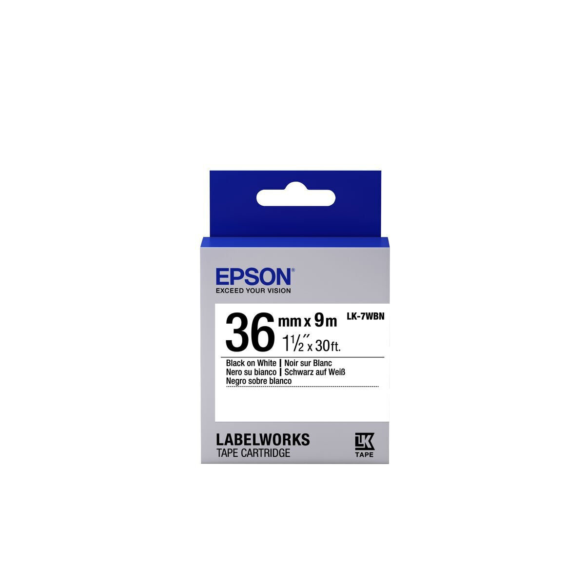 Epson LK-7WBN Ταινία Ετικετογράφου 9m x 36mm σε Λευκό Χρώμα - Image 1