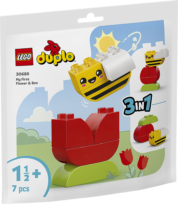 20250408132436_lego_duplo_my_first_flower_bee_gia_1_etous_7tmch_30686 Lego Duplo My First Flower & Bee για 1+ Έτους 7τμχ - Image 1