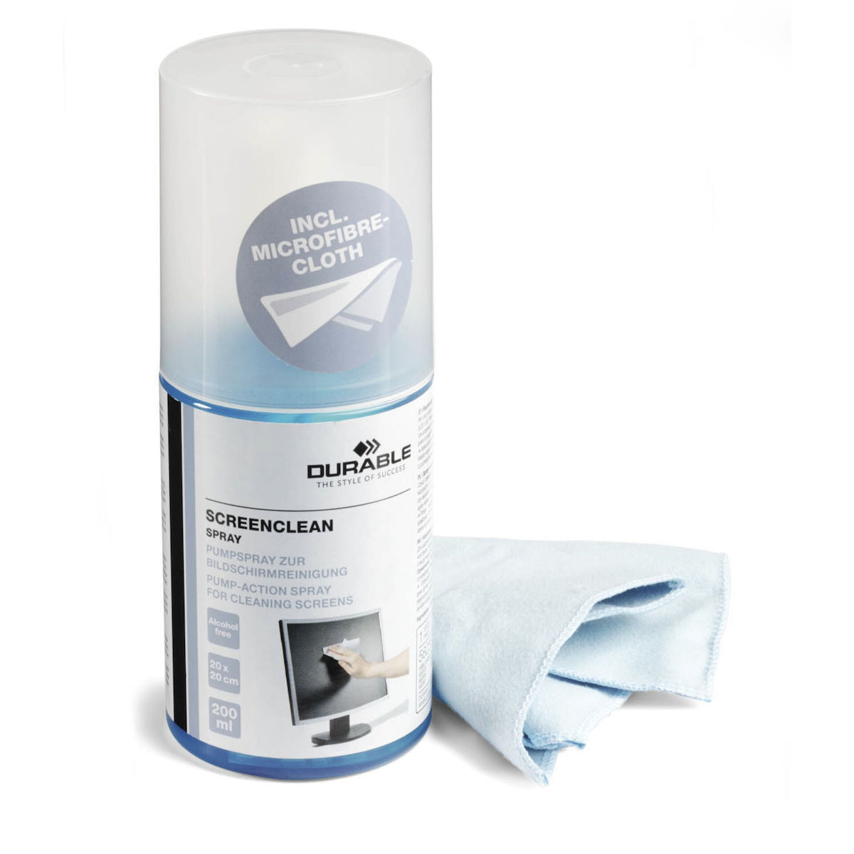 Durable Screenclean Spray and Cloth 200ml 2τμχ