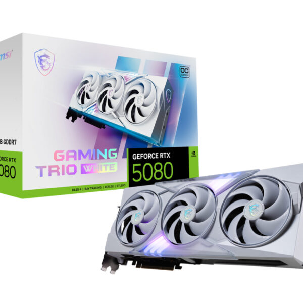 MSI GeForce RTX 5080 16GB Gaming Trio OC White