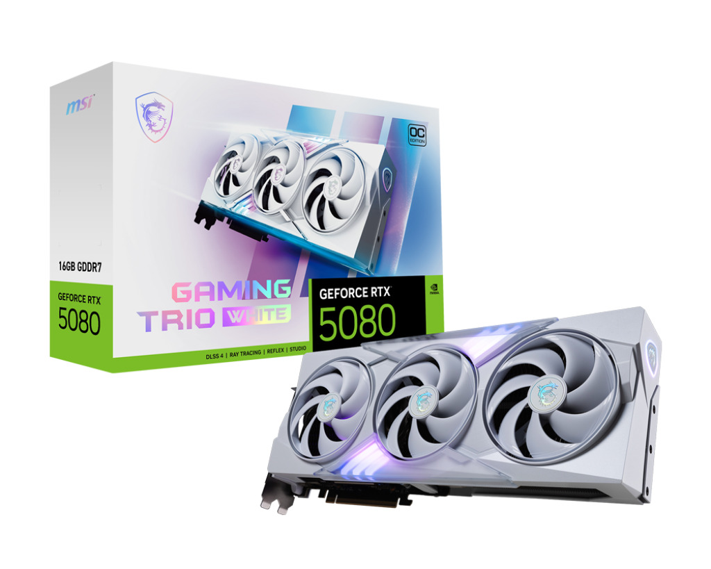 MSI GeForce RTX 5080 16GB Gaming Trio OC White - Image 1