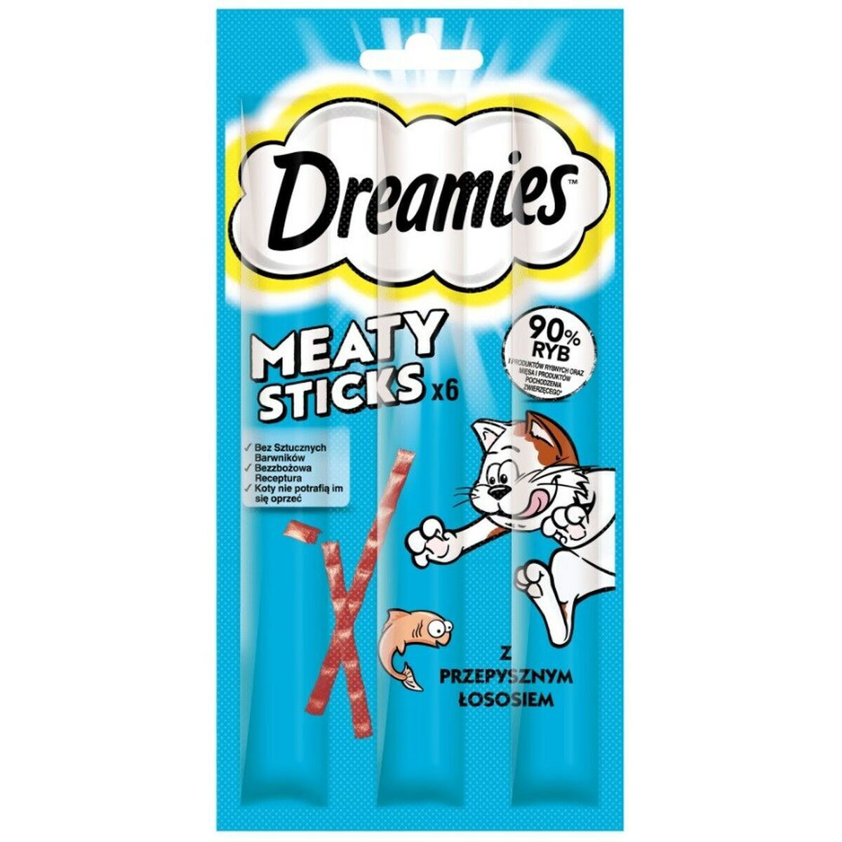Dreamies Meaty Sticks Λιχουδιές Σνακ με Σολομό για Ενήλικες Γάτες 30gr