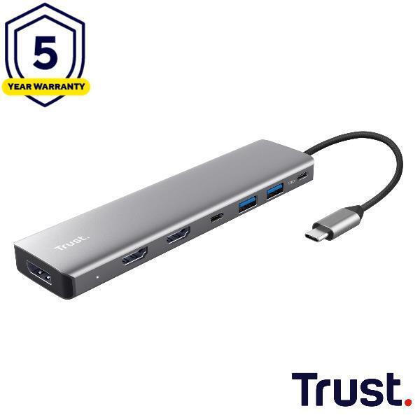 Trust 7 IN 1 USB-A / USB-C Docking Station με HDMI 4K PD Ethernet