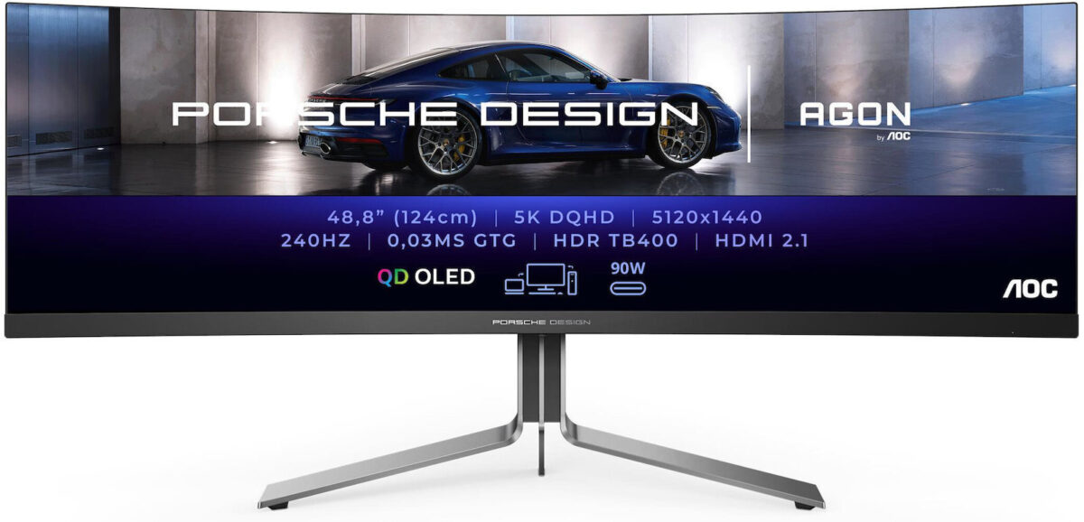 AOC Porsche Design Agon Pro PD49 49" Ultrawide QD-OLED HDR Curved 5120x1440 - Image 4