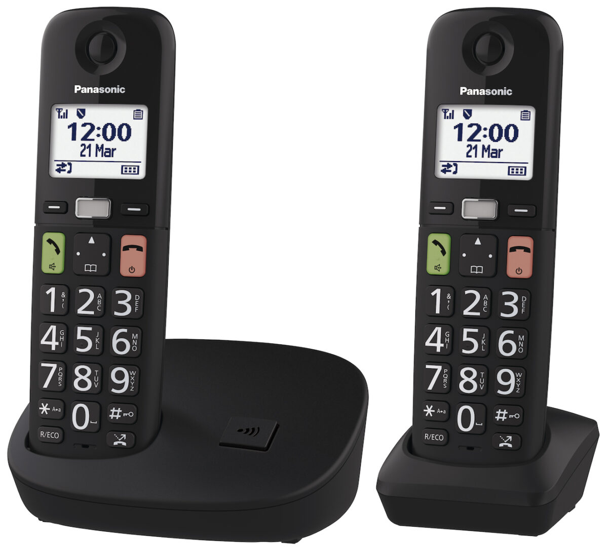 Panasonic KX-TGU112EXB με Ελληνικό Μενού Μαύρο - Image 1