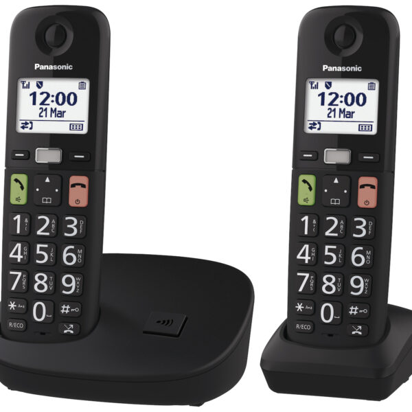 Panasonic KX-TGU112EXB με Ελληνικό Μενού Μαύρο
