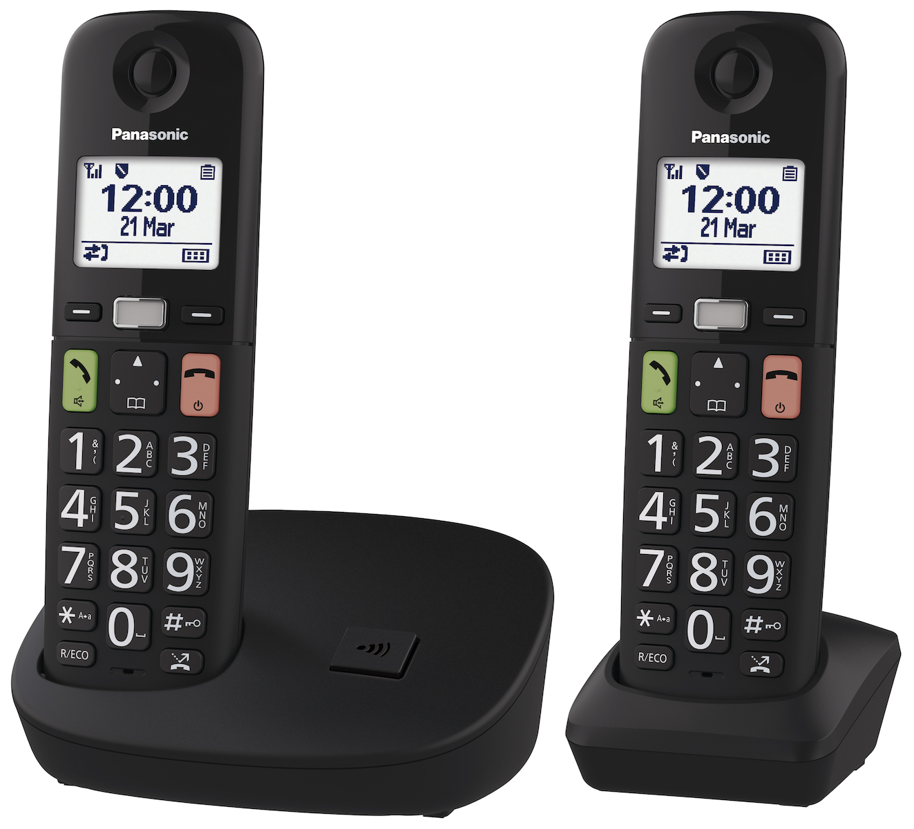 Panasonic KX-TGU112EXB με Ελληνικό Μενού Μαύρο