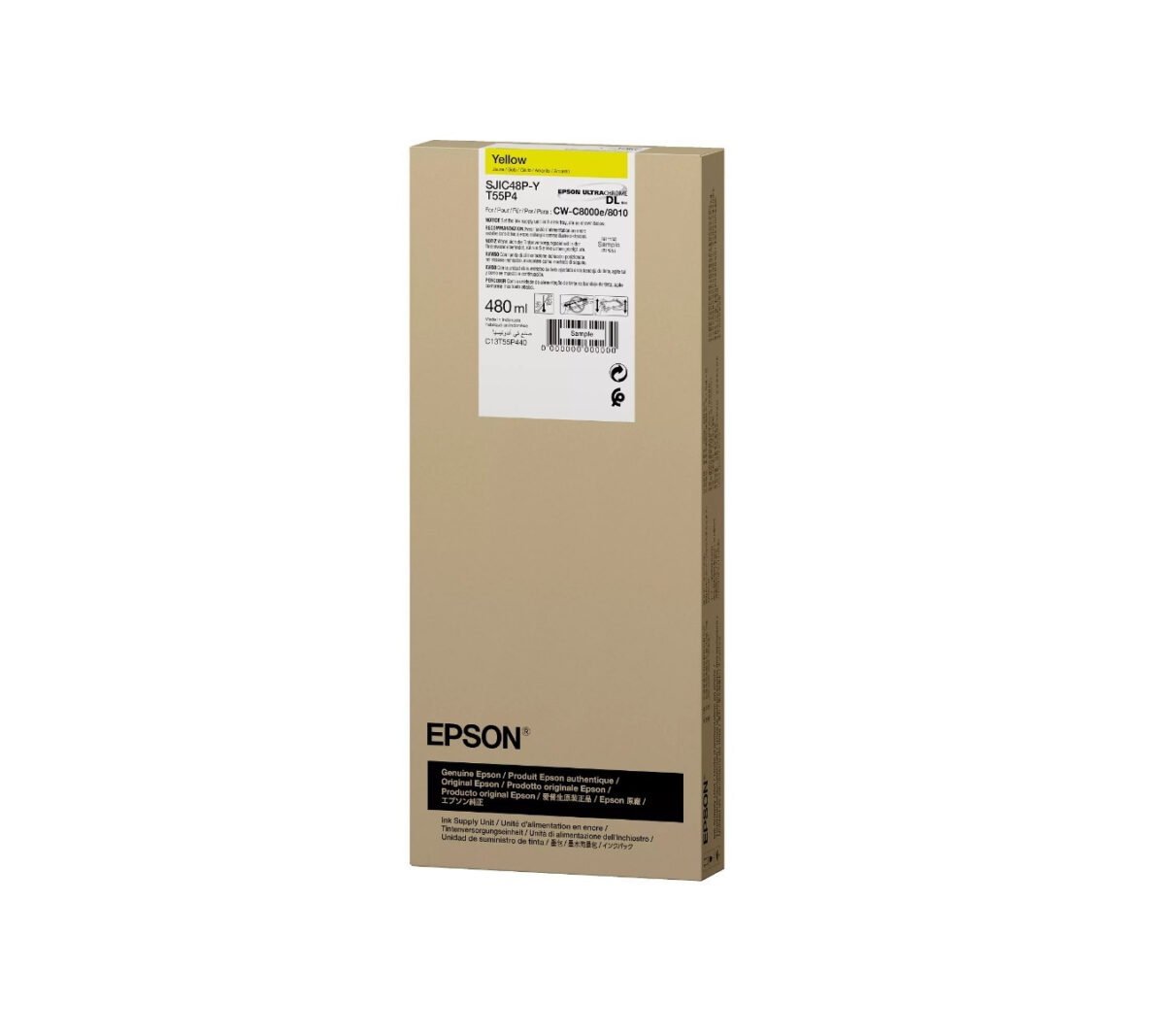 Epson SJIC48P-Y Γνήσιο Μελάνι Εκτυπωτή InkJet Κίτρινο (C13T55P440) - Image 2