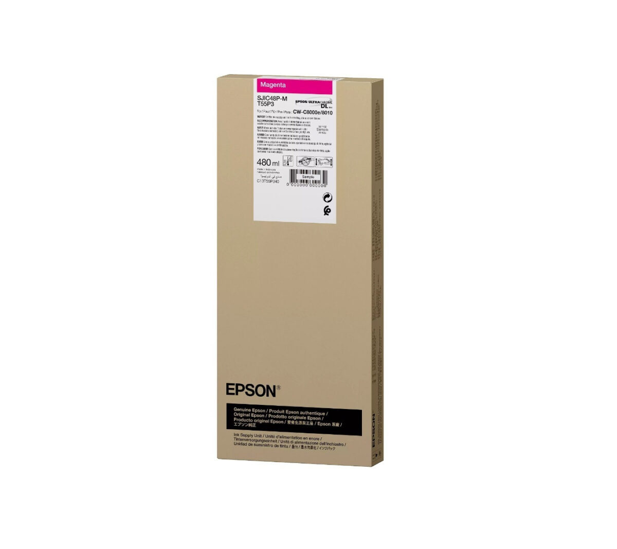 Epson SJIC48P-M Γνήσιο Μελάνι Εκτυπωτή InkJet Ματζέντα (C13T55P340) - Image 2