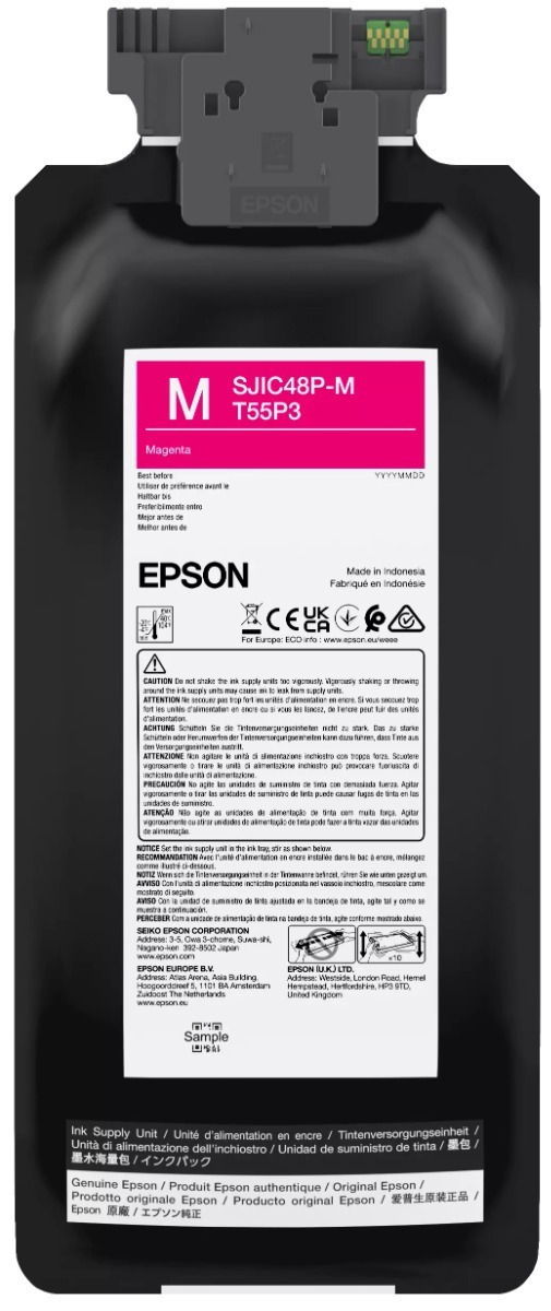 Epson SJIC48P-M Γνήσιο Μελάνι Εκτυπωτή InkJet Ματζέντα (C13T55P340) - Image 1