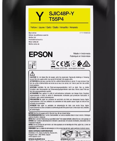 Epson SJIC48P-Y Γνήσιο Μελάνι Εκτυπωτή InkJet Κίτρινο (C13T55P440)