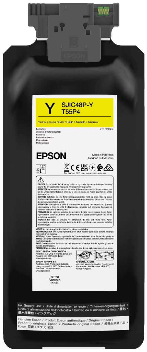 Epson SJIC48P-Y Γνήσιο Μελάνι Εκτυπωτή InkJet Κίτρινο (C13T55P440) - Image 1