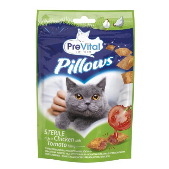 Prevital Sterile Cushions Rich In Chicken Tomato Filling Cat Treat 60g