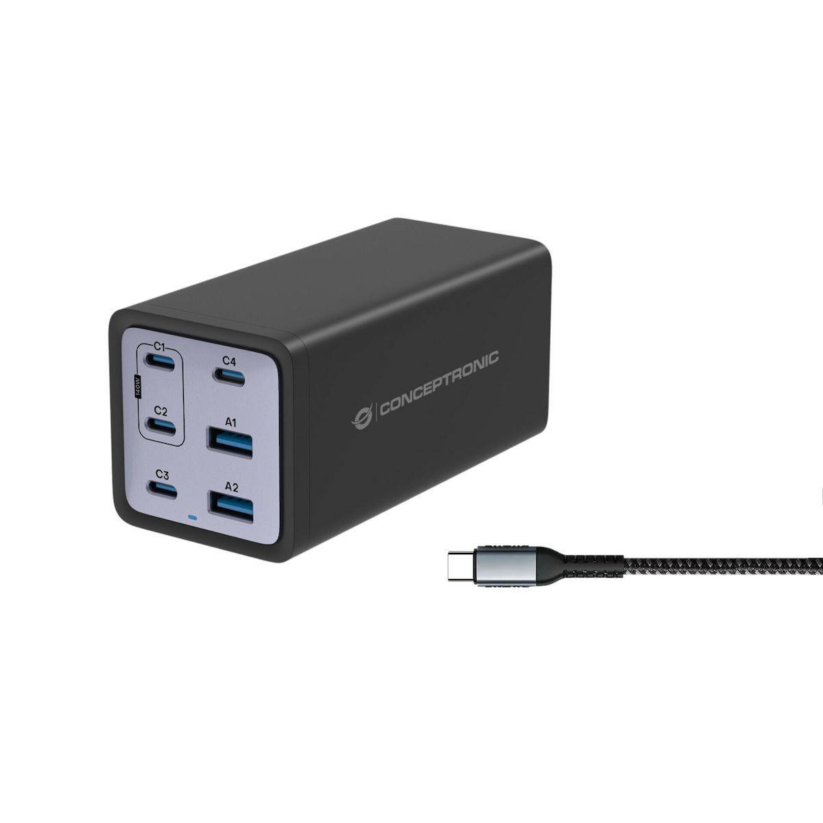 Conceptronic OZUL06BE USB-C Βάση Φόρτισης 200W