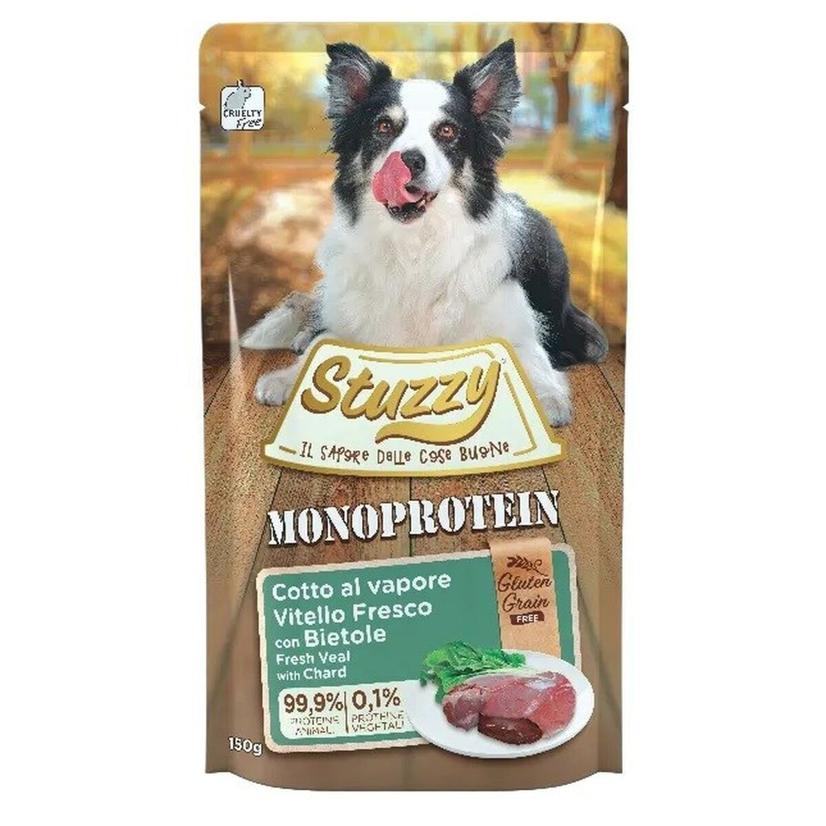 Stuzzy Monoprotein Veal Chard Wet Dog Food 150 G