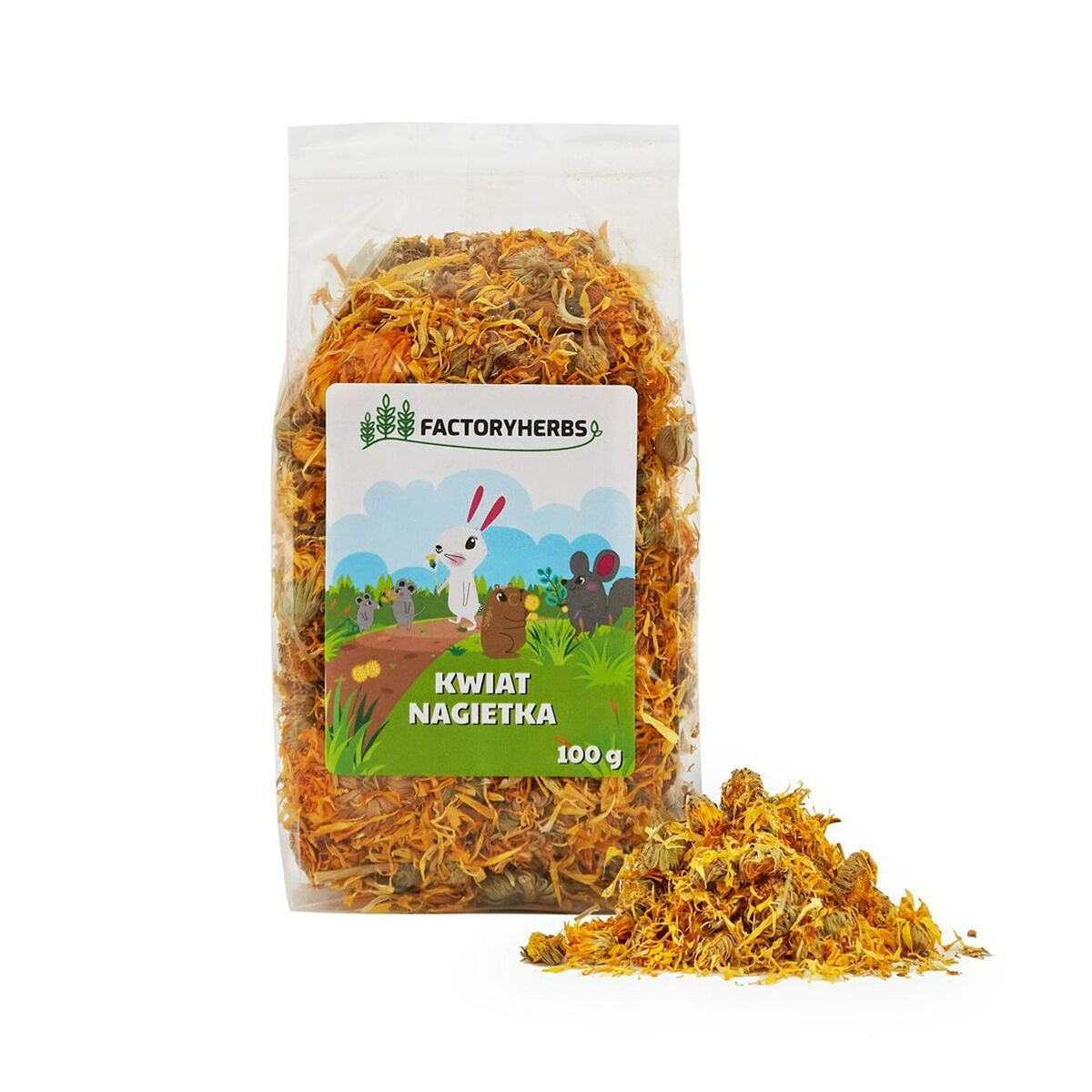 Τρόφιμα Κουνελιών Factoryherbs Marigold Flowers Τσιντσιλά Ινδικό Χοιρίδιο Χάμστερ Αρουραίος Ποντίκι Τρωκτικά Πουλιά 100 G