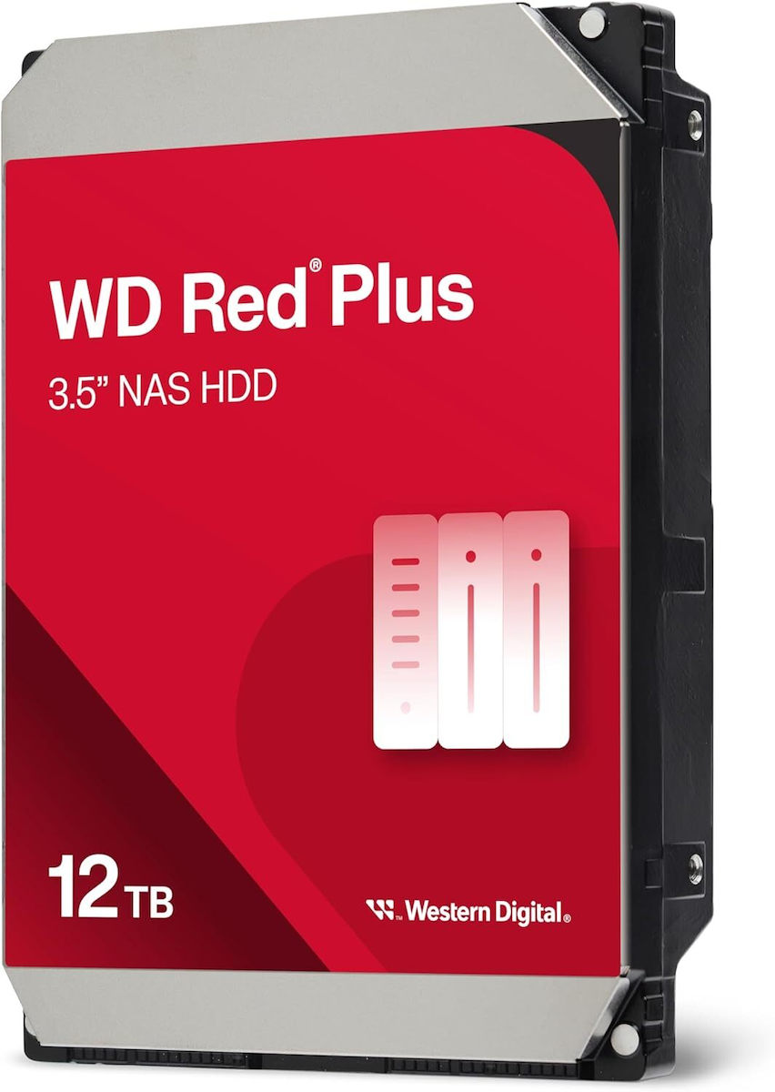 Western Digital Red Plus 12TB HDD Σκληρός Δίσκος 3.5" SATA III 7200rpm με 256MB Cache για NAS WD120EFGX
