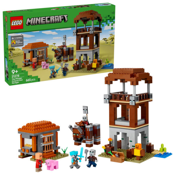 Lego Minecraft The Pillager Outpost and Ravager για 9+ Ετών 665τμχ