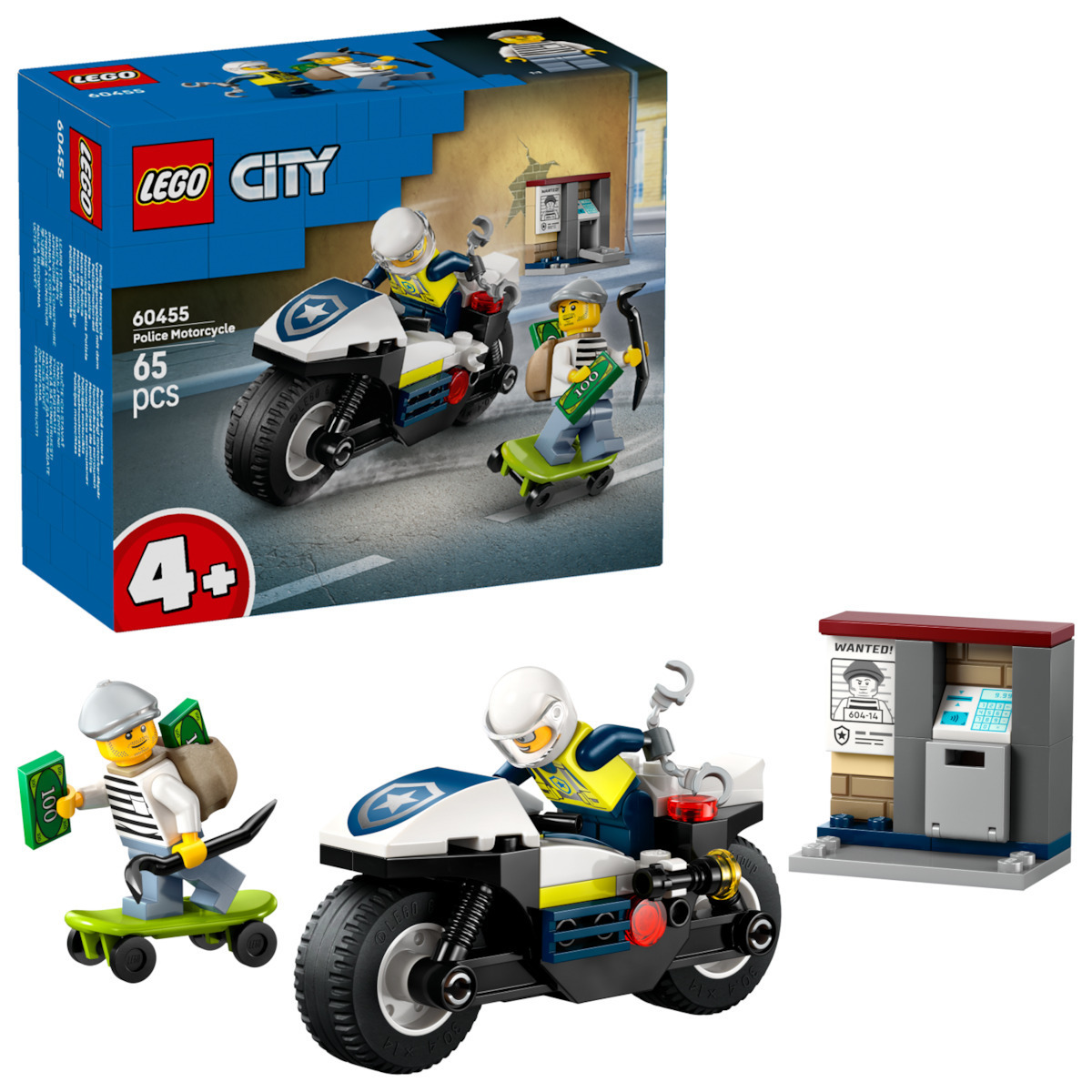 20250526092412_lego_city_police_motorcycle_chase_gia_4_eton_65tmch_60455 Lego City Police Motorcycle Chase για 4+ Ετών 65τμχ - Image 1