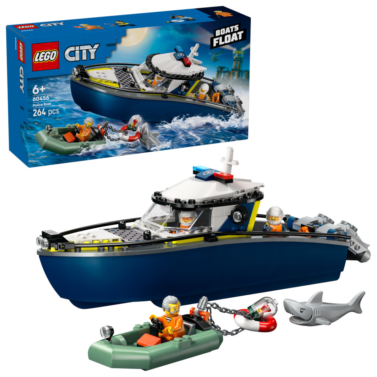 Lego City Police Boat Chase για 6+ Ετών 264τμχ - Image 1