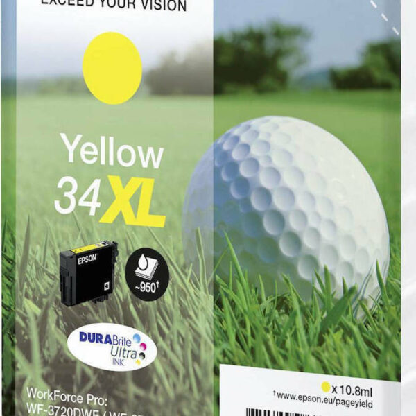 Epson 34XL Γνήσιο Μελάνι Εκτυπωτή InkJet Κίτρινο (C13T34744010)
