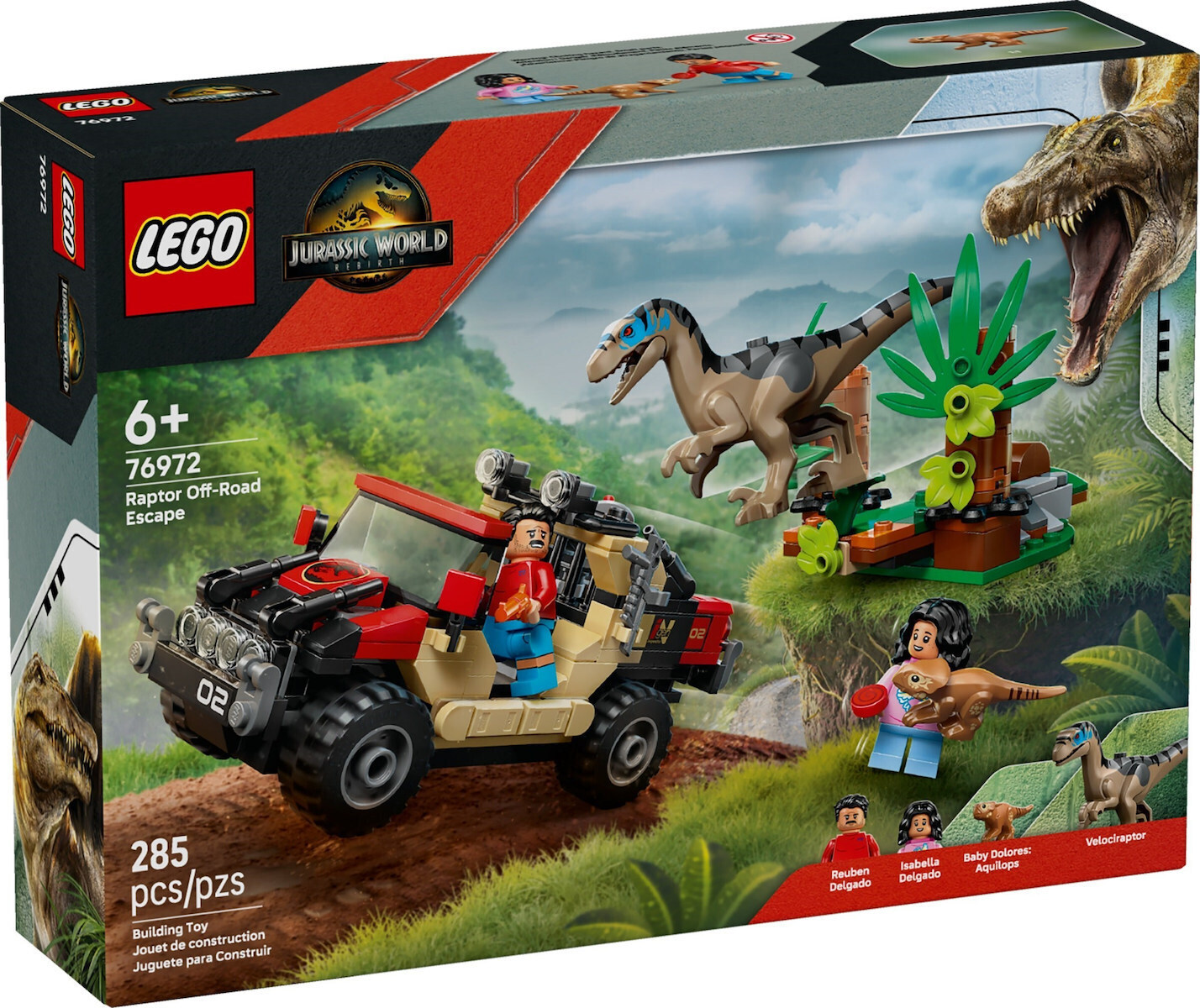 Lego Jurassic World Raptor Off-Road Escape για 6+ Ετών 285τμχ