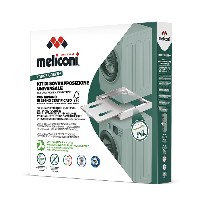 20250606121913_a3892c3e Meliconi Torre Βάση Πλυντηρίου/Στεγνωτηρίου από Πλαστικό με Συρτάρι - Image 8