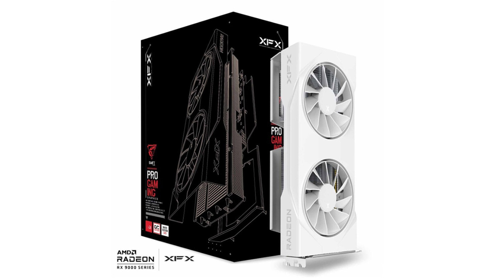 XFX Radeon RX 9060 XT 8GB Swift OC White Gaming Edition - Image 1